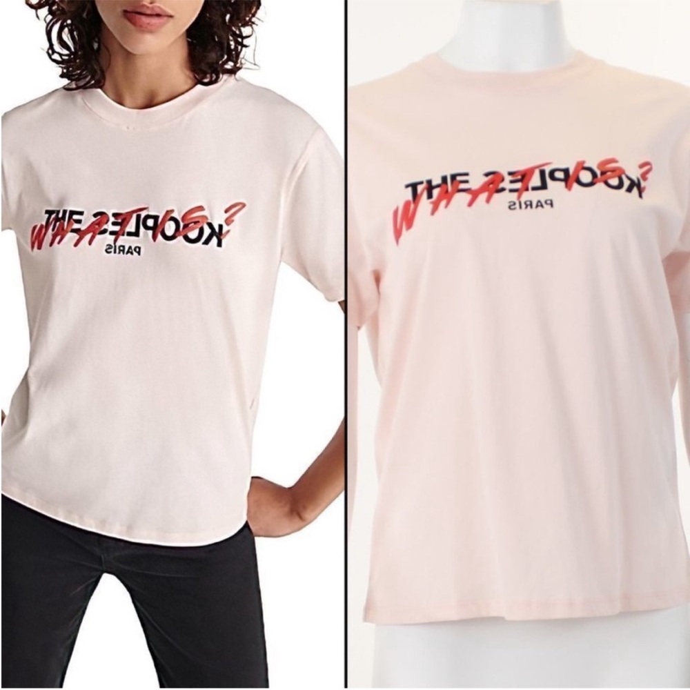 The Kooples Light Pink Graphic Tee